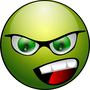 angry green face needs to stop mental stress